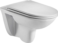 WeltWasser Унитаз подвесной Baarbach 004 GL-WT в комплекте с инсталляцией Marberg 507 с клавишей смыва хром матовый – фотография-2